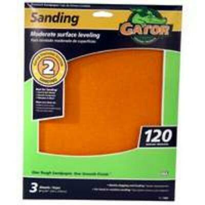 2UNIT Ali Industries 7263 Aluminum Oxide Sandpaper 120 Grit 9  X 11