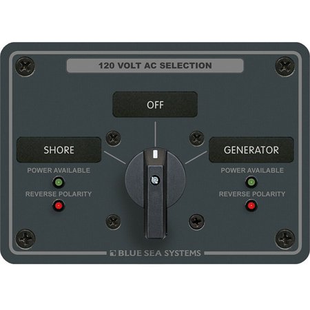8367 Blue Sea 8367 Ac Rotary Switch Panel 30 Ampere 2 Positions