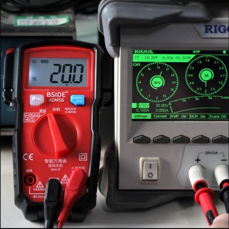 Chinatera BSIDE ADMS6 Digital True RMS 5999 Counts Tester Auto Range Multimeter (Red)