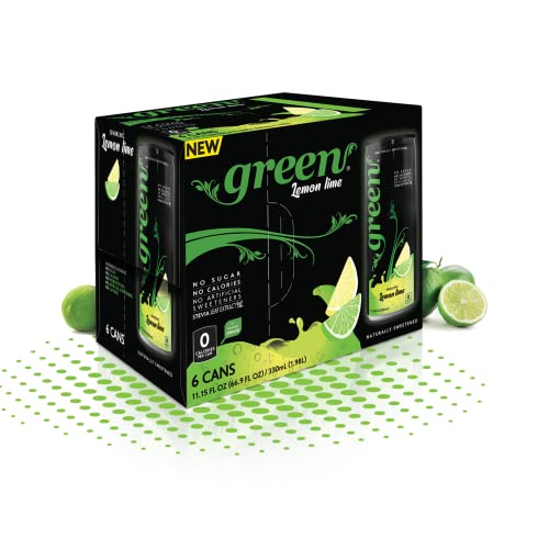 Green Lemon Lime - No Sugar  No Calories  Naturally Sweetened with 100% Stevia Leaf Extract  Carbonated Soda  12 Fl Oz Each Can - Pack of 6 thumbnail