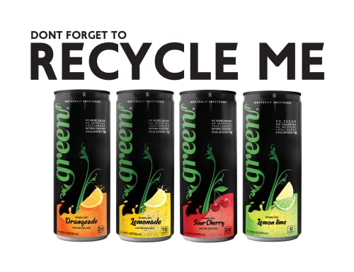 Green Lemon Lime - No Sugar  No Calories  Naturally Sweetened with 100% Stevia Leaf Extract  Carbonated Soda  12 Fl Oz Each Can - Pack of 6 thumbnail