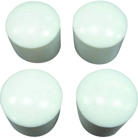 (Pack of 2)  ProSource FE-50616-PS Plastic Leg Tips 1-1/4 Inch White 4 Pack WhatJDAA-7751