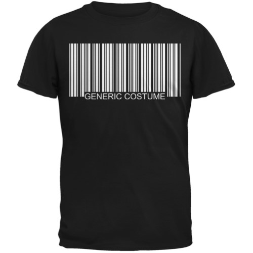 Halloween Generic Barcode Costume Black Youth T-Shirt - Youth Small