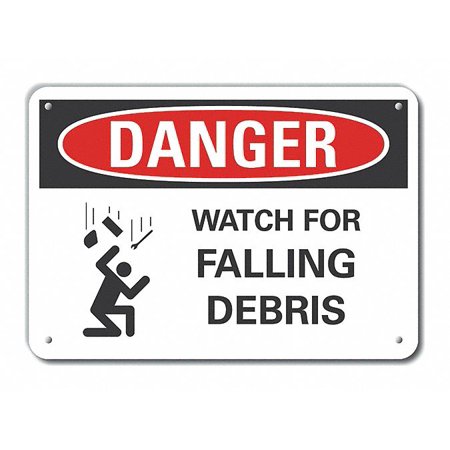 Lyle Rflctv Construct Area DangerSign 10x14in LCU4-0255-RA_14X10