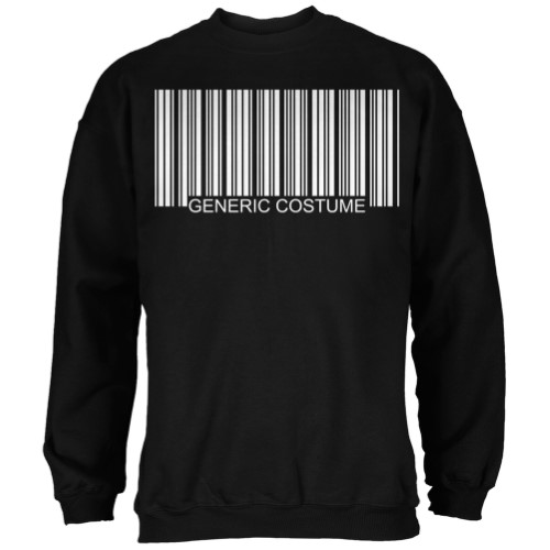Halloween Generic Barcode Costume Black Adult Sweatshirt