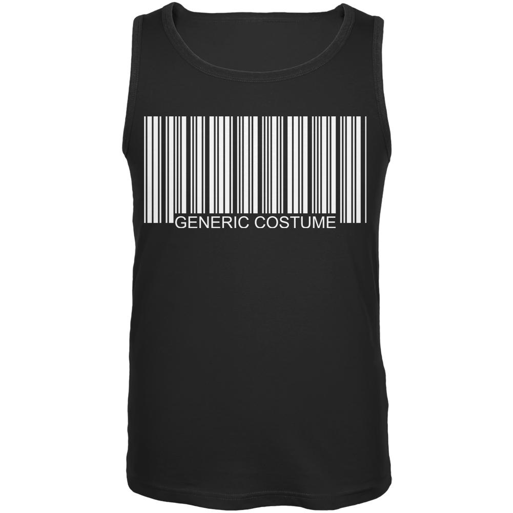 Halloween Generic Barcode Costume Black Adult Tank Top - X-Large