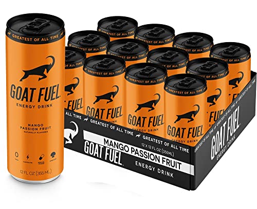 GOAT Fuel Energy Drink Mango Passion Fruit 12 Fl Oz Each / Pack of 12