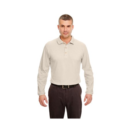 UltraClub Men S Long-Sleeve Classic Polo Shirt  Style 8532