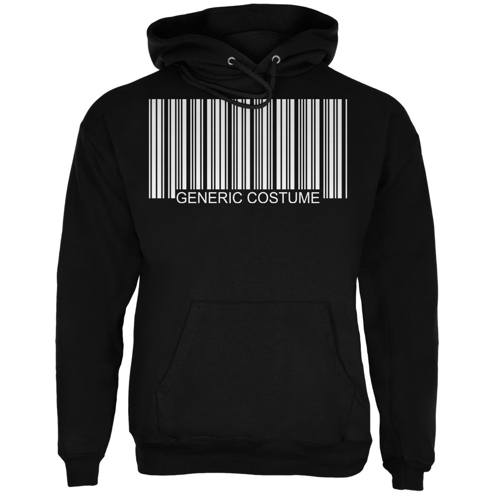 Halloween Generic Barcode Costume Black Adult Hoodie - Medium