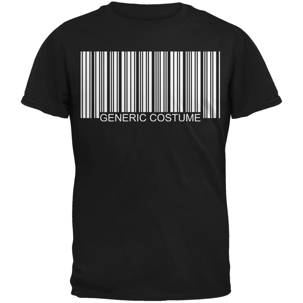Halloween Generic Barcode Costume Black Adult T-Shirt - 2X-Large