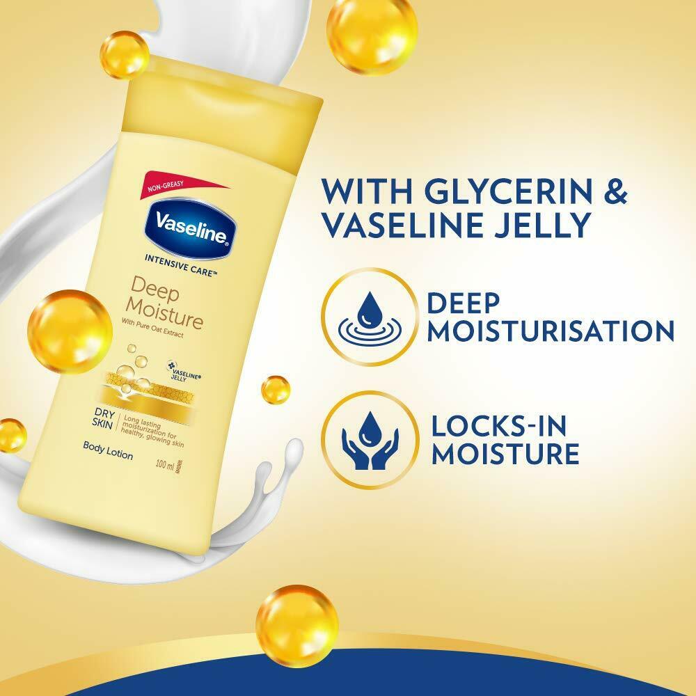 Vaseline Intensive Care Deep Moisture Body Lotion, 100 Ml, for All Skin Types thumbnail