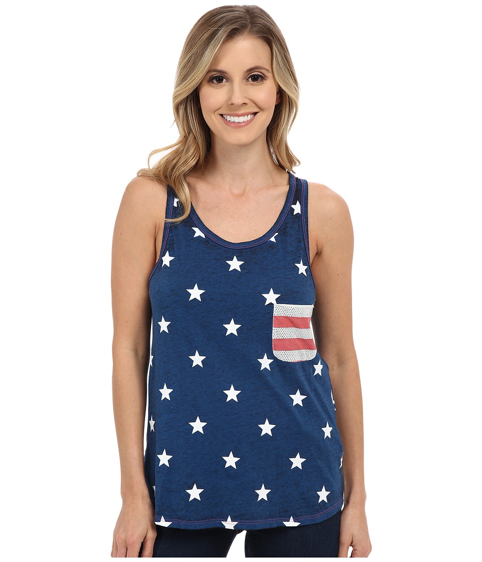 Rock and Roll Cowgirl - Knit Tank Top 49-6229 (Royal) Women's Sleeveless