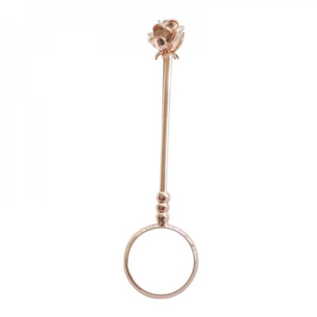 MEROTABLE Cigarette Holder Ring Rack Metal Finger Clip to Prevent Yellow Finger Rose Gold