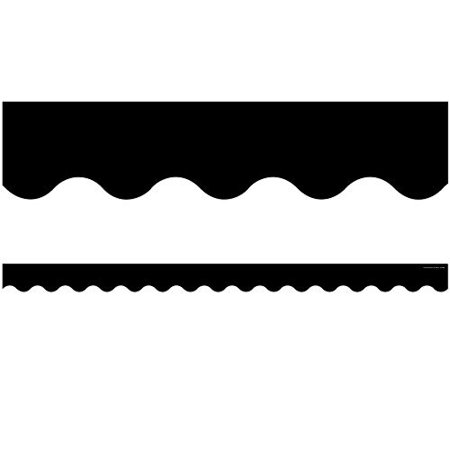 Teacher Created Resources Black Scalloped Border Trim  Black (4397)