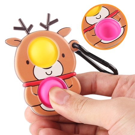Anti-Anxiety Finger Toy Sensory Popping Key Ring Funny Fidget for Autism ADD