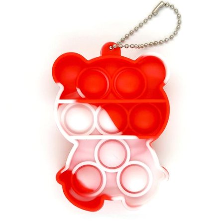 2021 Mini Anti-Stress Pop Fidget Toys Key Chain Children Push Bubble Fidget Sensory Toy Key Ring Keychain Rount Heart Toy