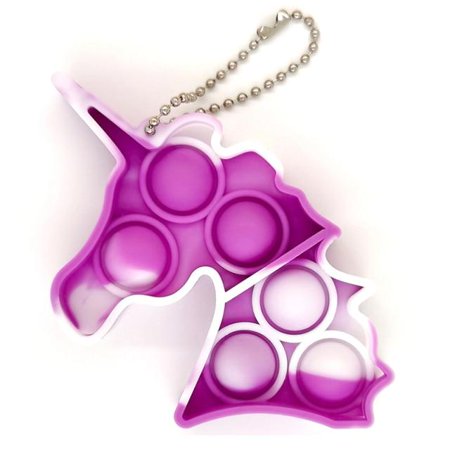 2021 Mini Anti-Stress Pop Fidget Toys Key Chain Children Push Bubble Fidget Sensory Toy Key Ring Keychain Rount Heart Toy