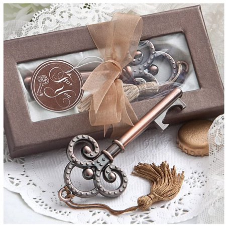 Fashioncraft 4890 Vintage Skeleton Key Bottle Opener  One Size  Brown