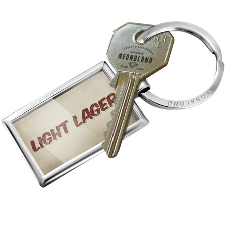 NEONBLOND Keychain Light Lager Beer  Vintage Style