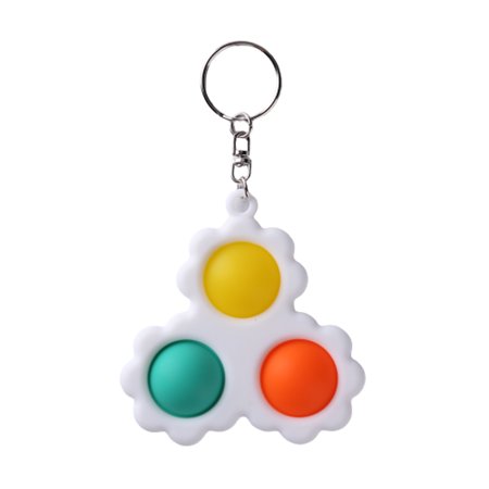 Akloker Push Bubble Pop Keychain Anti Stress Fidget Toy Relaxing Game (3 Rings)