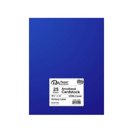 1PK Paper Accents Anodized Cardstock 8 1/2 X 11 in. #8835 Victory Lane 25 Pc.