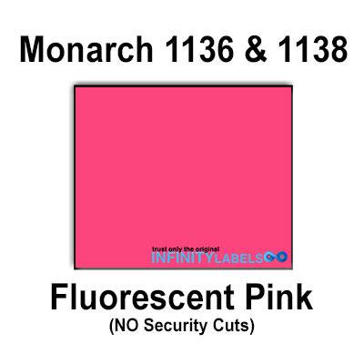 112 000 Monarch 1136/1138 Compatible Fluorescent Pink Price Gun Labels for Monarch 1136  Monarch 1138 Price Guns. Full Case + 8 Ink Rollers. NO Securi