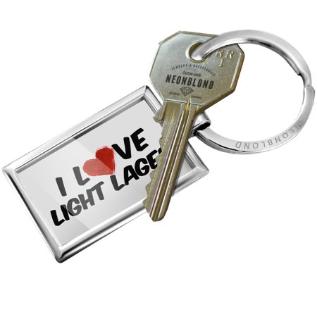 NEONBLOND Keychain I Love Light Lager Beer