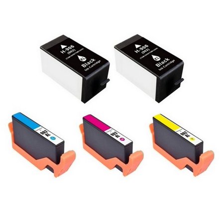 PrinterDash Replacement for OfficeJet Pro 6960/6962/6970/6974/6975/6978/6979 High Yield Inkjet Combo Pack (2-BK/1-C/M/Y) (NO. 906XL/NO. 902XL) (T6M18A