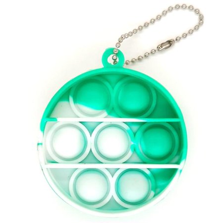 2021 Mini Anti-Stress Pop Fidget Toys Key Chain Children Push Bubble Fidget Sensory Toy Key Ring Keychain Rount Heart Toy