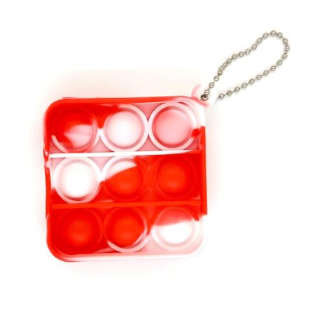 2021 Mini Anti-Stress Pop Fidget Toys Key Chain Children Push Bubble Fidget Sensory Toy Key Ring Keychain Rount Heart Toy
