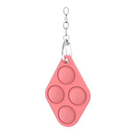 Hksybuy Push Bubble Pop Fidget Sensory Toy Keychain for Stress Relief Autism Needs Key Ring (Orange)