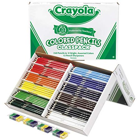 Crayola Colored Pencils  Bulk Classpack  Classroom Supplies  12 Colors May Vary  240 Count  Standard