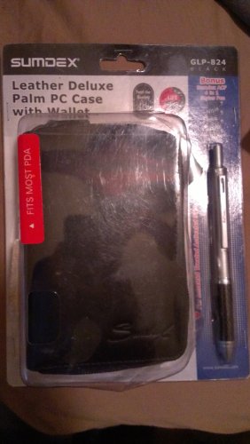 Sumdex Leather Deluxe PDA Case 4-in-1 Stylus Pen and Removable ID Wallet