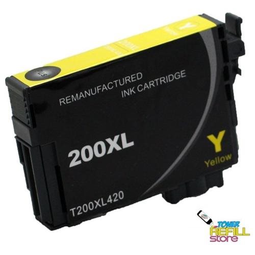 Toner Refill Store Reman Epson T200XL420 Yellow Ink for Expression XP-200 XP-300 XP-400 XP-410 WF-2520 WF-2530 WF-2540