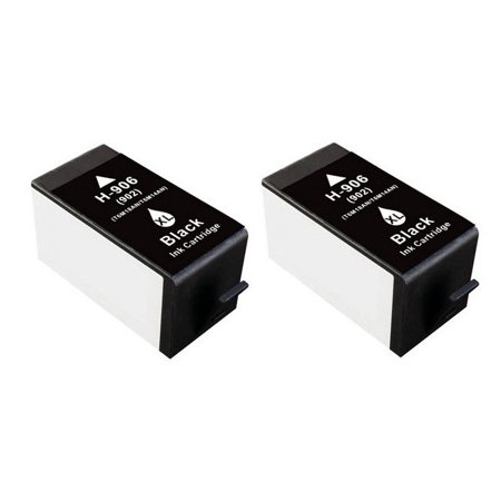 PrinterDash Replacement for OfficeJet Pro 6960/6962/6970/6974/6975/6978/6979 Black High Yield Inkjet (2/PK-1500 Page Yield) (NO. 906XL) (T6M18AN_2PK)