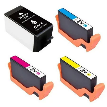 PrinterDash Replacement for OfficeJet Pro 6960/6962/6970/6974/6975/6978/6979 High Yield Inkjet Combo Pack (BK/C/M/Y) (NO. 906XL/NO. 902XL) (T6M18MP)