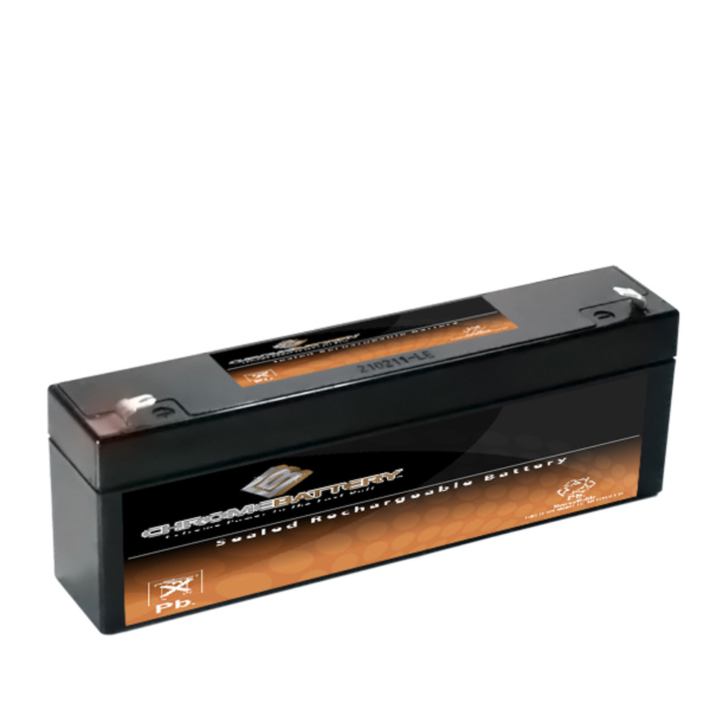 Chrome Battery 12V (12 Volt) (12 Volt) 2.2Ah SLA Battery Replaces Ub1222 Ps-1220 Ps-1229