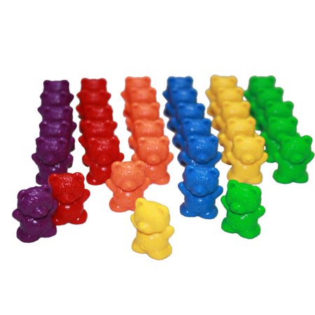 XM Culture 60Pcs Colorful Bear Shape Counters Toy Counting Numbers Classroom Teaching Aids