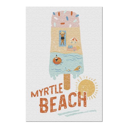 Myrtle Beach  South Carolina  Ice Cream (19x27 Inches  Premium 500 Piece Jigsaw Puzzle for Adults and Family  Made in USA)