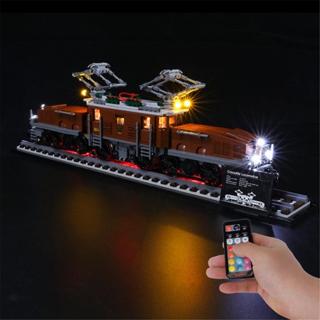 BRIKSMAX LED Lighting Kit for Crocodile Locomotive Compatible with Legos 10277 Building Model  Light Set with Remote Control(Not Include the Building 
