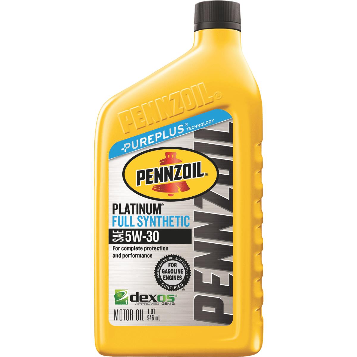 Pennzoil Platinum Full Synthetic 5W-30 Motor Oil  1 Qt. 550022689 Pack of 6