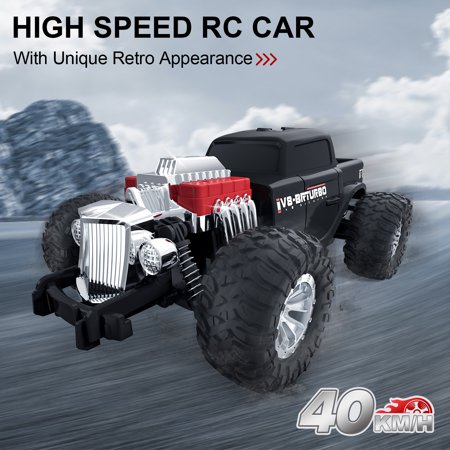Growsly Classic RC Cars High Speed Remote Control Car for Kids Adults  1:14 Scale 30 KM/H Off Road Monster Truck  2.4GHz All Terrain RC Trucks with Re