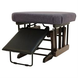 Dutailier Coffee/ Dark Grey Nursing Ottoman for Sleigh and 2-post Gliders