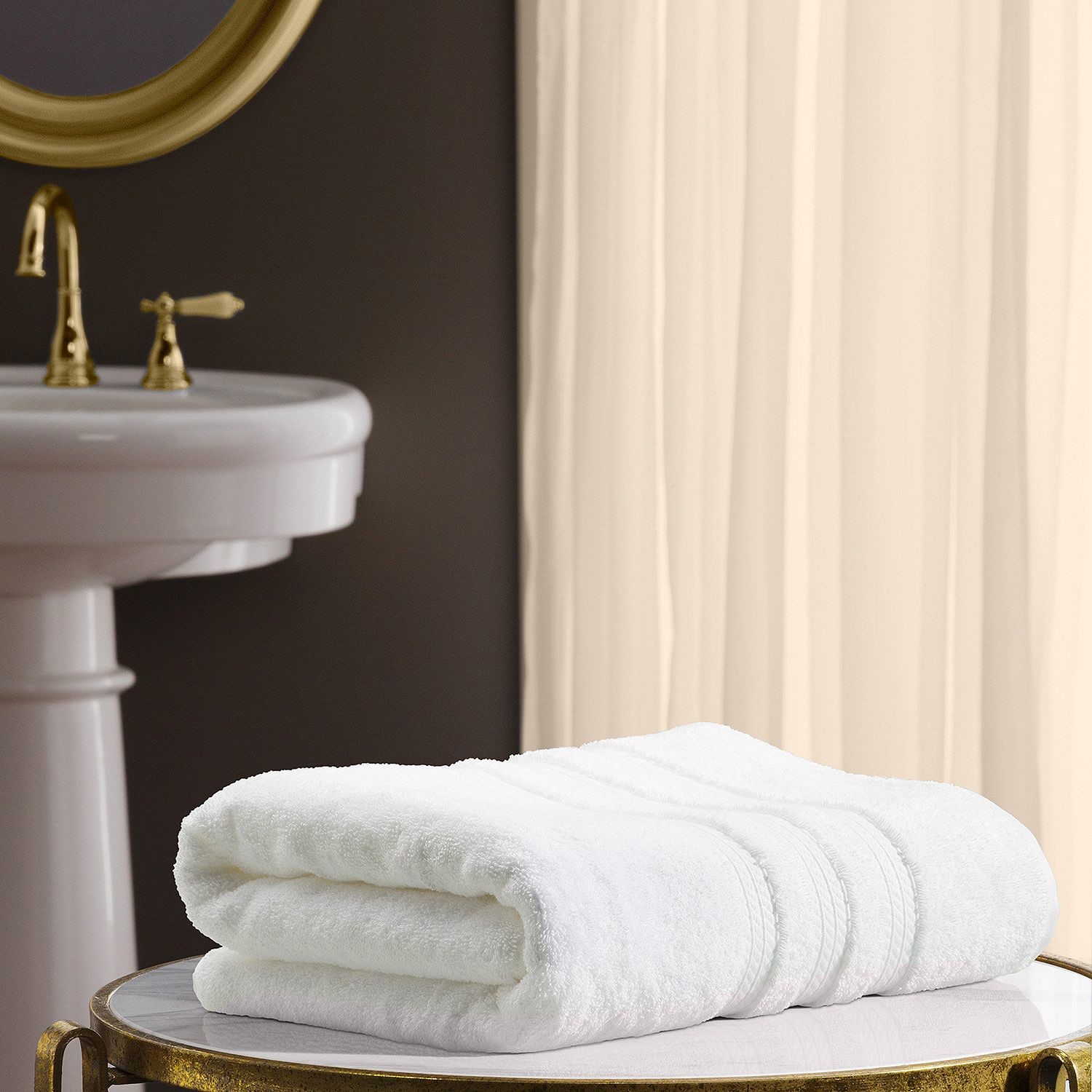 Hotel Premier Collection 100% Cotton Luxury Bath Towel, White