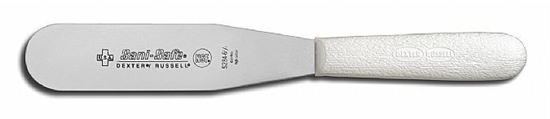 Dexter Russell - Frosting Spatula, 6 1/2in High Carbon Steel, White Handle, 6.5inL
