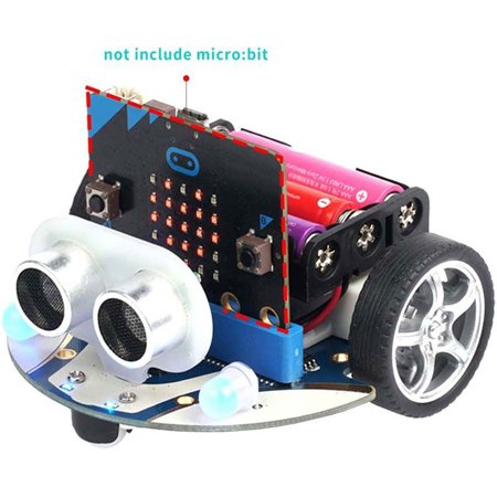 ElecFreaks Micro Bit Smart Car Robot Kit – Smart Cute Bot Kit | Programmable Robot Car Kit | STEM Educational Kit