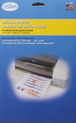 Testors 9201 Decal System Dcl Ppr Clr