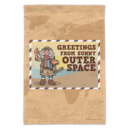 Greetings from Sunny Outer Space Uncle Travelling Matt Fraggle Rock Garden Yard Flag