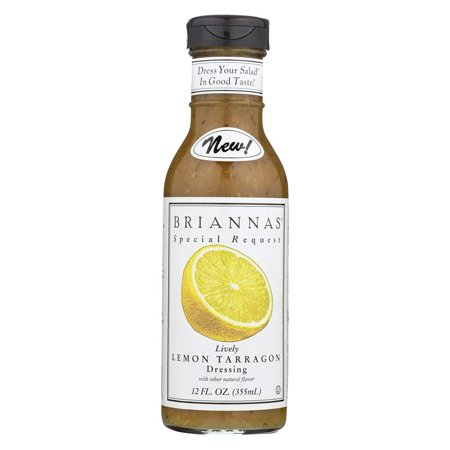 BRIANNAS Salad Dressing  Fat Free Lemon Tarragon  12 Fl Oz (Pack of 6)
