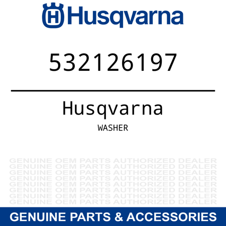 Husqvarna 532126197 Genuine OEM 1-1 2 X 15 32 Washer LGT 2554 2654 GTH 2550